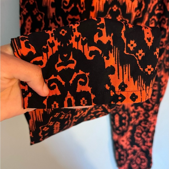 Bold red and black printed pants / trousers - Picture 3 of 8